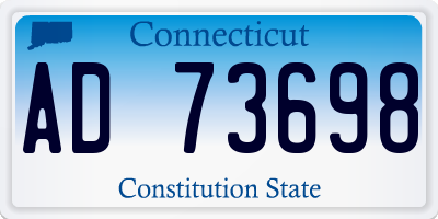 CT license plate AD73698