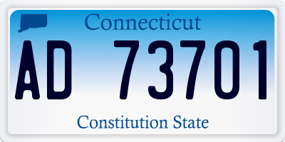 CT license plate AD73701