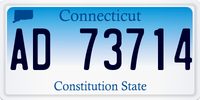 CT license plate AD73714