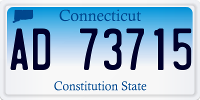 CT license plate AD73715