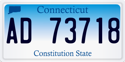 CT license plate AD73718