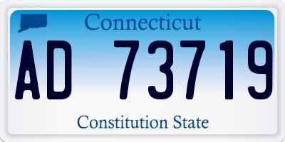 CT license plate AD73719