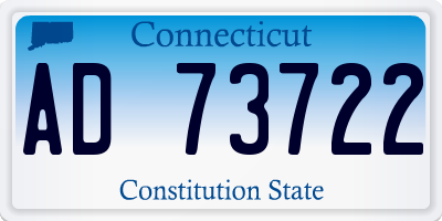 CT license plate AD73722
