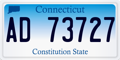 CT license plate AD73727