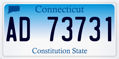 CT license plate AD73731