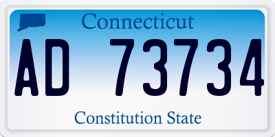 CT license plate AD73734