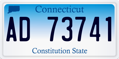 CT license plate AD73741