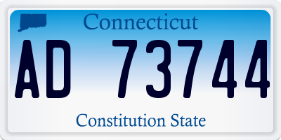 CT license plate AD73744