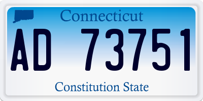 CT license plate AD73751