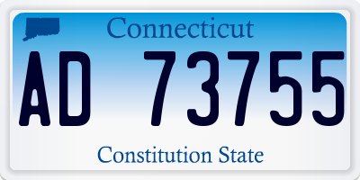 CT license plate AD73755