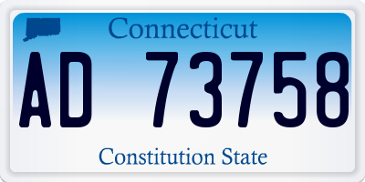 CT license plate AD73758