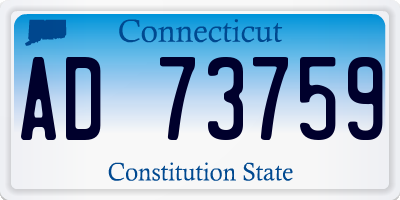 CT license plate AD73759
