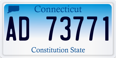CT license plate AD73771