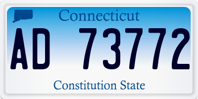 CT license plate AD73772