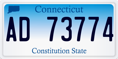 CT license plate AD73774