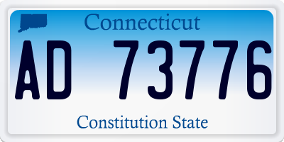 CT license plate AD73776