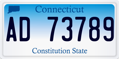 CT license plate AD73789