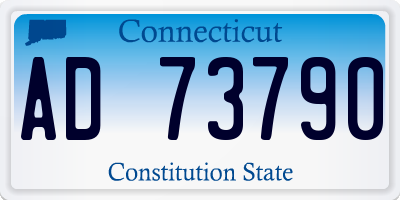 CT license plate AD73790
