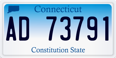 CT license plate AD73791