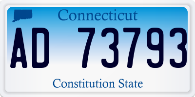 CT license plate AD73793