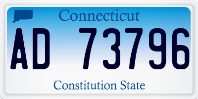 CT license plate AD73796