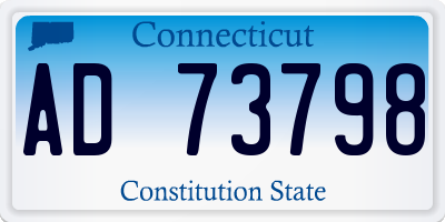 CT license plate AD73798