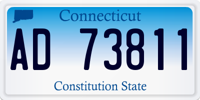 CT license plate AD73811