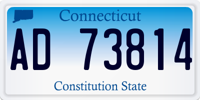 CT license plate AD73814