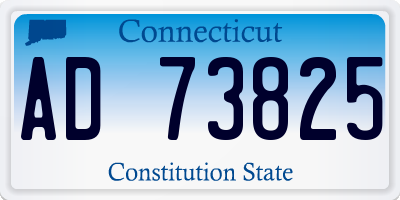 CT license plate AD73825