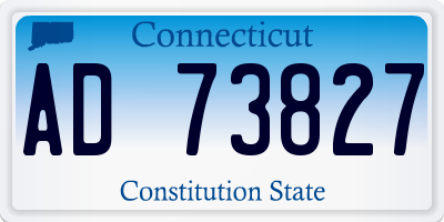 CT license plate AD73827