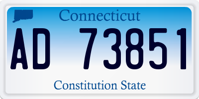 CT license plate AD73851
