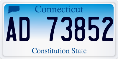 CT license plate AD73852