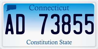 CT license plate AD73855