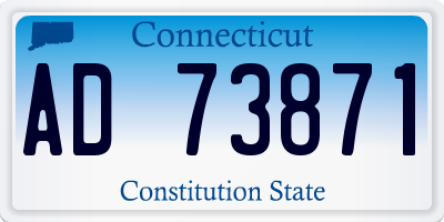 CT license plate AD73871