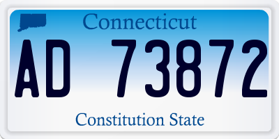 CT license plate AD73872