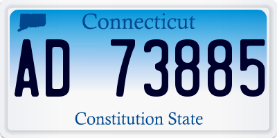 CT license plate AD73885