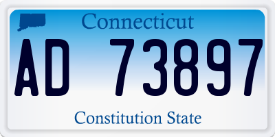 CT license plate AD73897