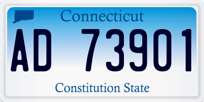 CT license plate AD73901