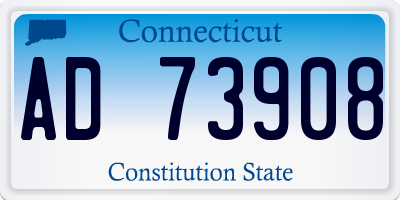 CT license plate AD73908