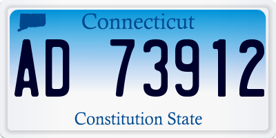 CT license plate AD73912