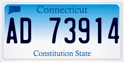 CT license plate AD73914
