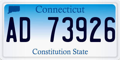 CT license plate AD73926