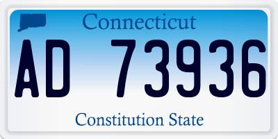 CT license plate AD73936