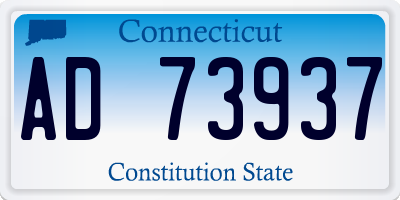 CT license plate AD73937