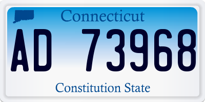 CT license plate AD73968