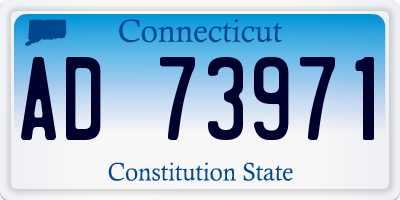 CT license plate AD73971