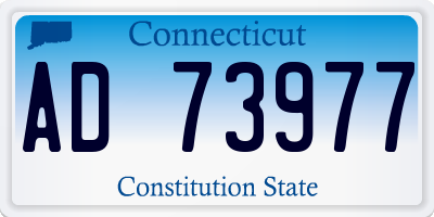 CT license plate AD73977