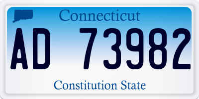 CT license plate AD73982