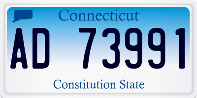 CT license plate AD73991