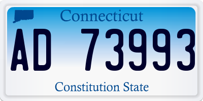 CT license plate AD73993